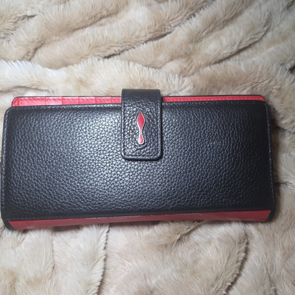 Christian Louboutin Paloma Wallet | Black & Red | Box And Dustbag - Picture 2 of 7